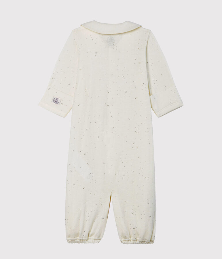 Babies' Jumpsuit/Sleeping Bag in Tube Knit white/multicolor