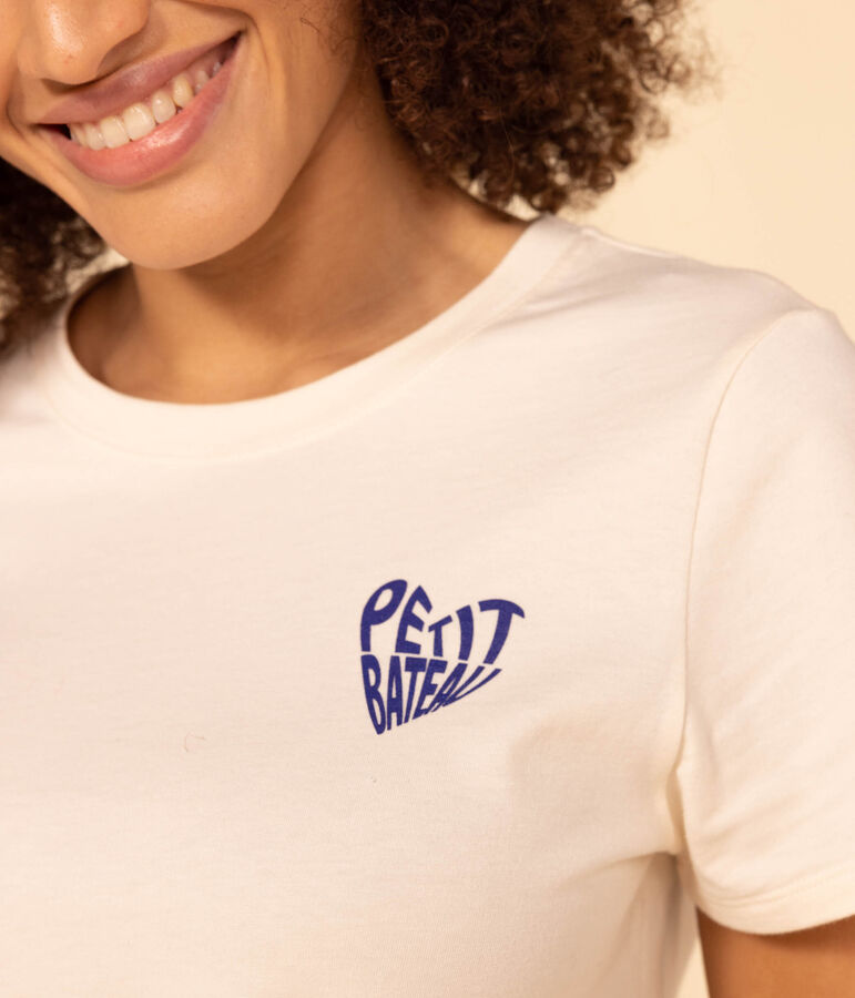 Women's plain cotton and elastane briefs - 3-pack Ecru