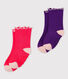 Set of 2 pairs of socks for baby girls