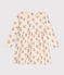 Girls' long-sleeved fleece dress AVALANCHE white/MULTICO