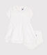 Babies' cotton pique dress and bloomers
