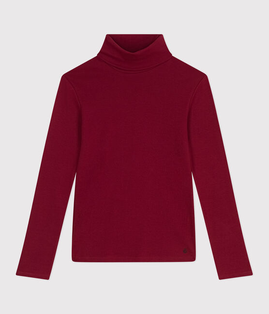 The Iconic cotton polo neck top for women AMARANTE