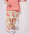 Babies' flower-print cotton trousers white/multicolor