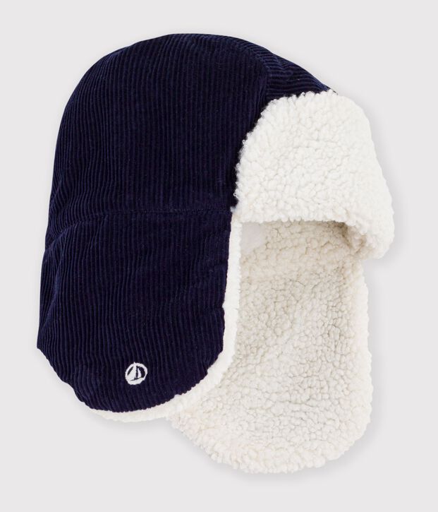 Children's chapka in sherpa-lined corduroy SOIR