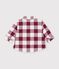 Babies' checked flannel shirt brown/beige