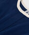 Girls' Short-Sleeved Cotton Dress MEDIEVAL blue
