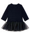 Baby Girls' Long-Sleeved Dual Material Dress SMOKING blue