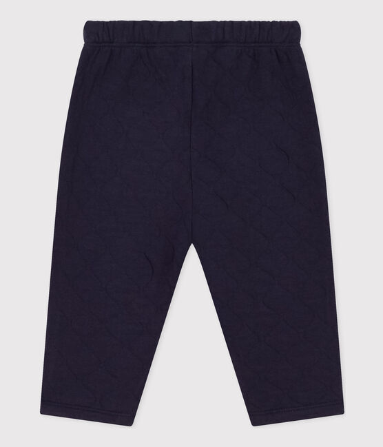 Babies' Quilted Tube-Knit Trousers SMOKING blue