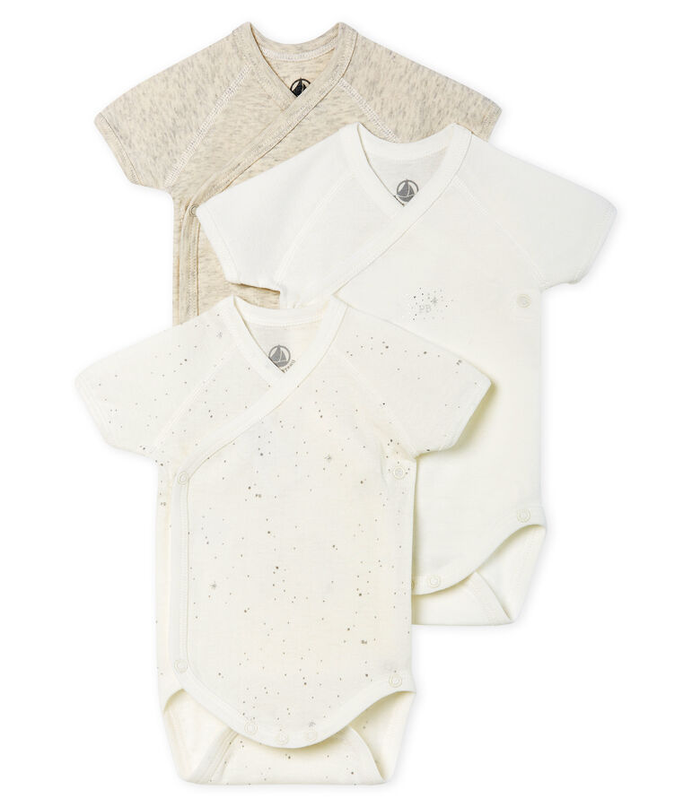 Short-Sleeved Newborn Bodysuit - 3-Piece Set multicolor