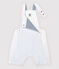 Baby Boys' Fancy Serge Dungaree Shorts ECUME white