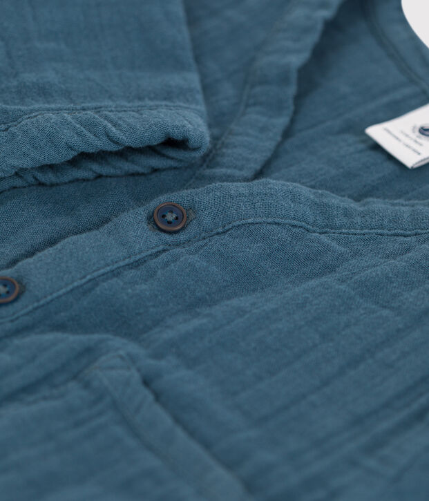 Babies' Cotton Gauze Cardigan grey