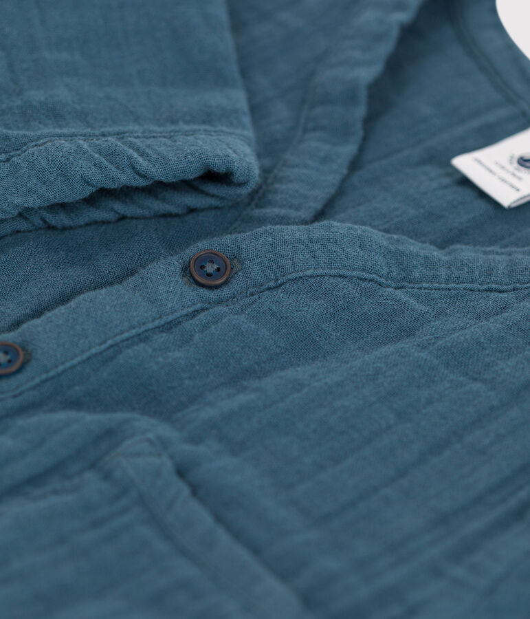 Babies' Cotton Gauze Cardigan grey