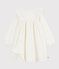 Children's long-sleeved plain corduroy dress MILK Ecru/ARGENT