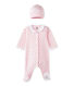 Baby girls' sleepsuit and its newborn hat