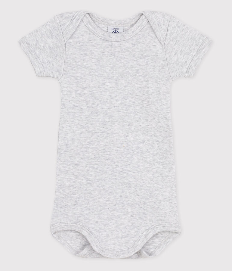 Baby Girls' Short-Sleeved Bodysuit POUSSIERE CHINE grey
