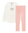 Girls' Pyjamas MARSHMALLOW white/ROSAKO pink