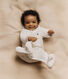 Babies' velour pyjama suit with a sailor collar