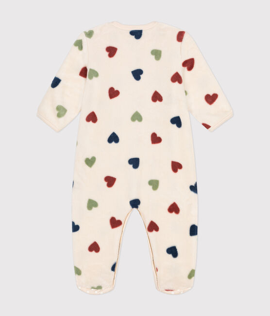 Babies' fleece onesie AVALANCHE white/MULTICO