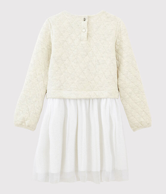 Girls' Long-Sleeved Dress MONTELIMAR CHINE beige