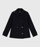 Women's woolen broadcloth pea coat SMOKING blue