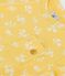 Girls' Short-Sleeved Cotton Dress ORGE yellow/MARSHMALLOW white