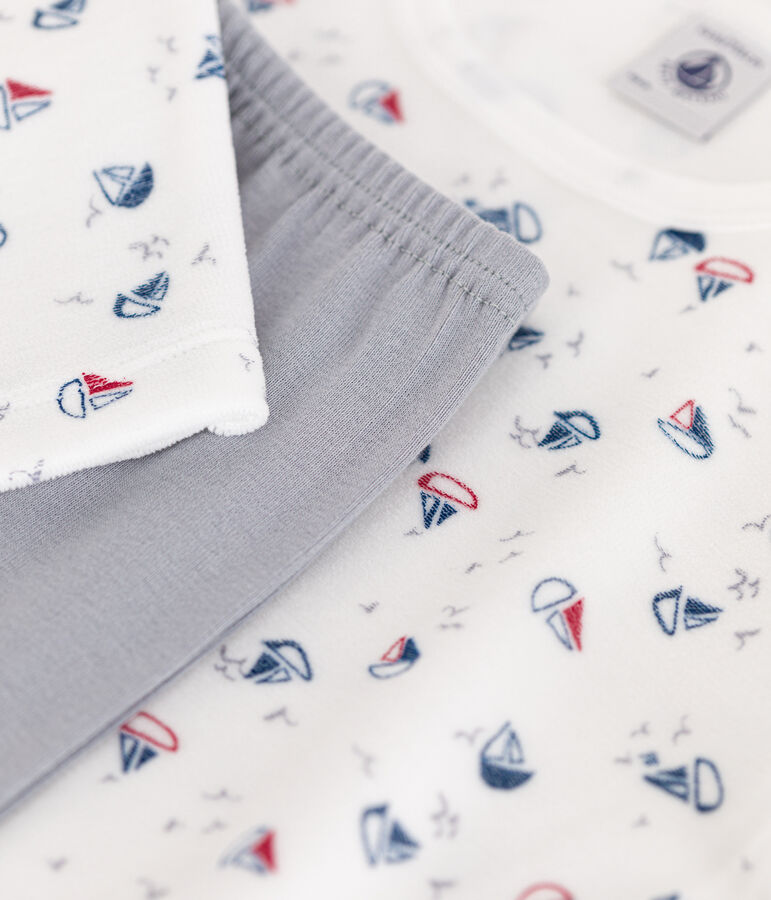 Children's velour pyjamas grey/multicolor