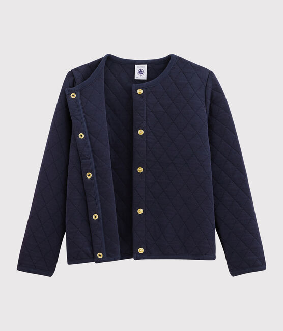 Girls' Tube Knit Cardigan SMOKING blue