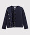 Girls' Tube Knit Cardigan SMOKING blue