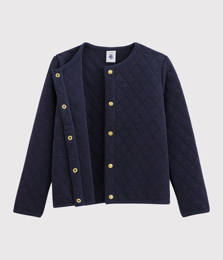 Girls' Tube Knit Cardigan blue