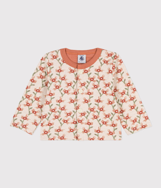Babies' Patterned Quilted Tube Knit Cardigan AVALANCHE white/MULTICO
