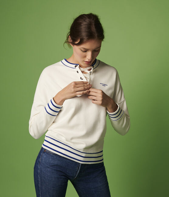 Women's Fleece Sweatshirt MARSHMALLOW white
