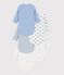 Pack of long-sleeved printed cotton wrapover bodies for babies multicolor