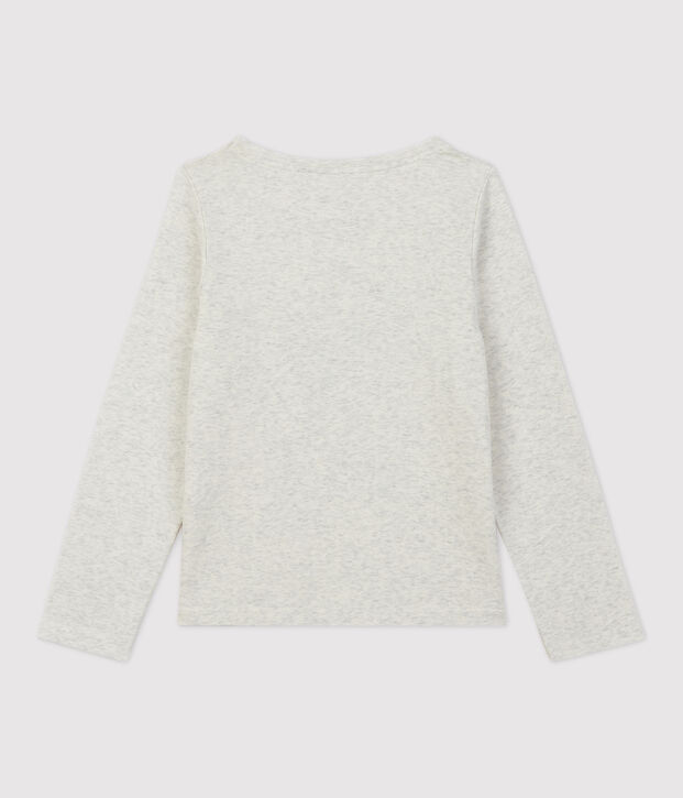 Girls' Long-Sleeved Cotton T-Shirt beige