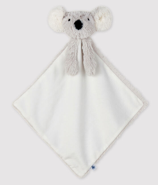 Babies' Ribbed Koala Comforter MARSHMALLOW white/GRIS grey