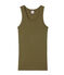 Women's vest top in heritage rib LITOP green