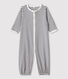 Babies' Stripy Organic Cotton Jumpsuit/Sleeping Bag