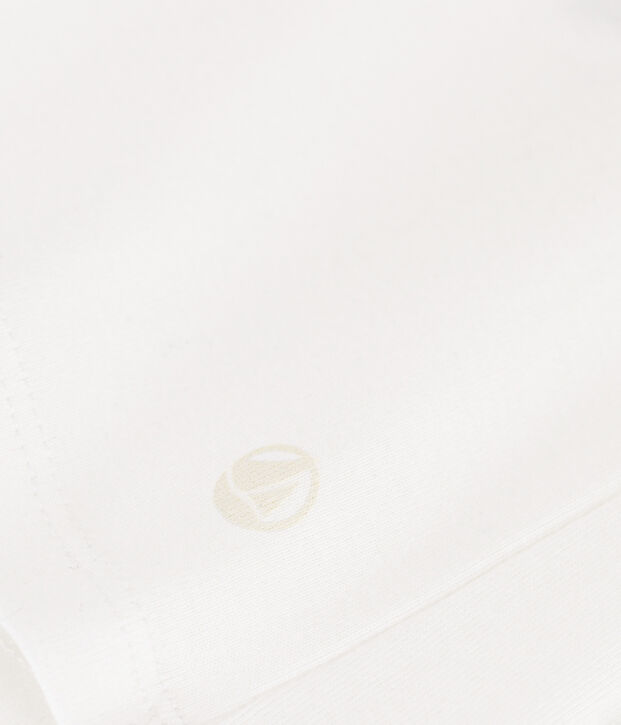 Women's iconic long-sleeved plain rib knit T-shirt white