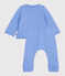 Babies' two-piece cotton outfit EDNA blue/MARSHMALLOW white
