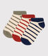 Children's Cotton Jersey Striped Socks - 3-Pack