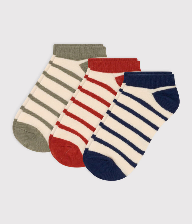 Children's Cotton Jersey Striped Socks - 3-Pack multicolor