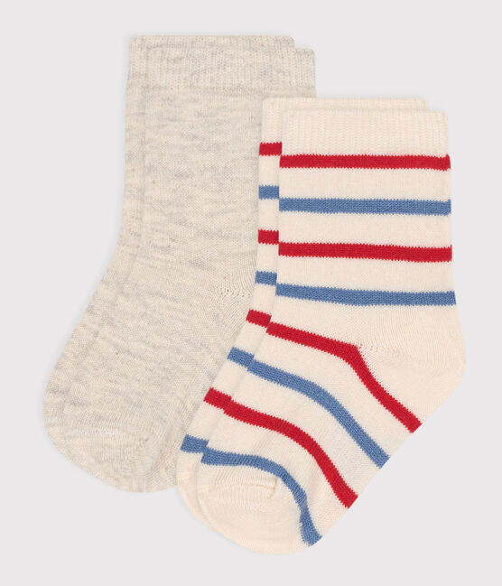 Pairs of babies' stripy cotton socks - 2-Pack variante 1