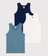 Boys' Cotton Vests - 3-Pack