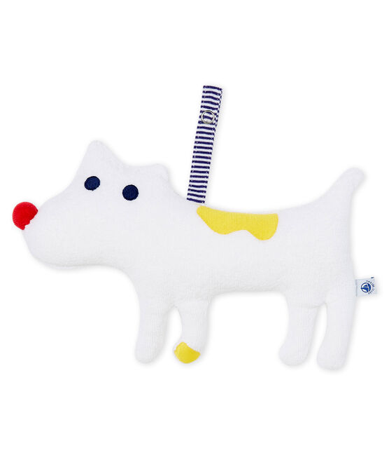 Baby Boys' Dummy Holder Comforter in Towelling MARSHMALLOW white