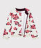 Girl's Fleece Cardigan MONTELIMAR beige/MULTICO white