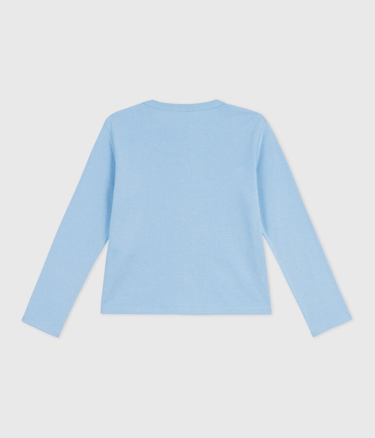 Children's plain cotton cardigan blue