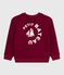 Children's plain cotton sweatshirt AMARANTE