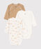 Babies' long-sleeved wrapover cotton bodysuits - 3-Pack variante 2