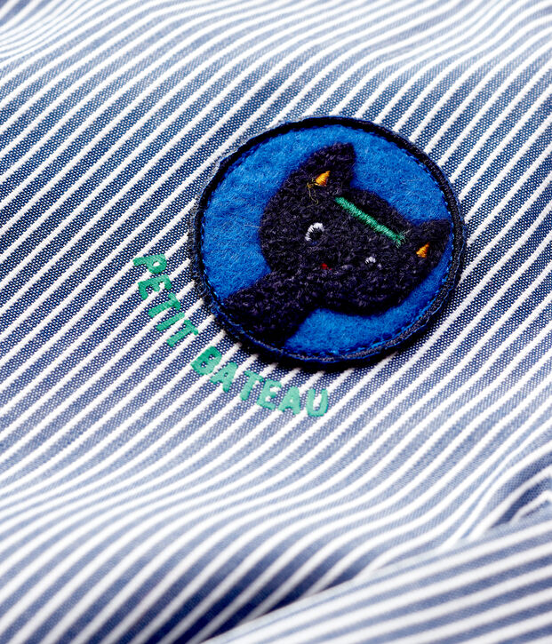 Babies' Canvas Dress blue/white