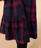 Girls' long-sleeved checked dress in checked cotton flannel SMOKING blue/MULTICO white