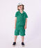 Children's short-sleeved cotton shirt green